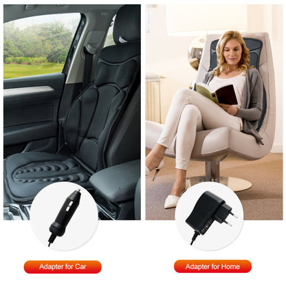 Foldable Full Body Massage Mat with 10 Vibration Motors - Color: Black