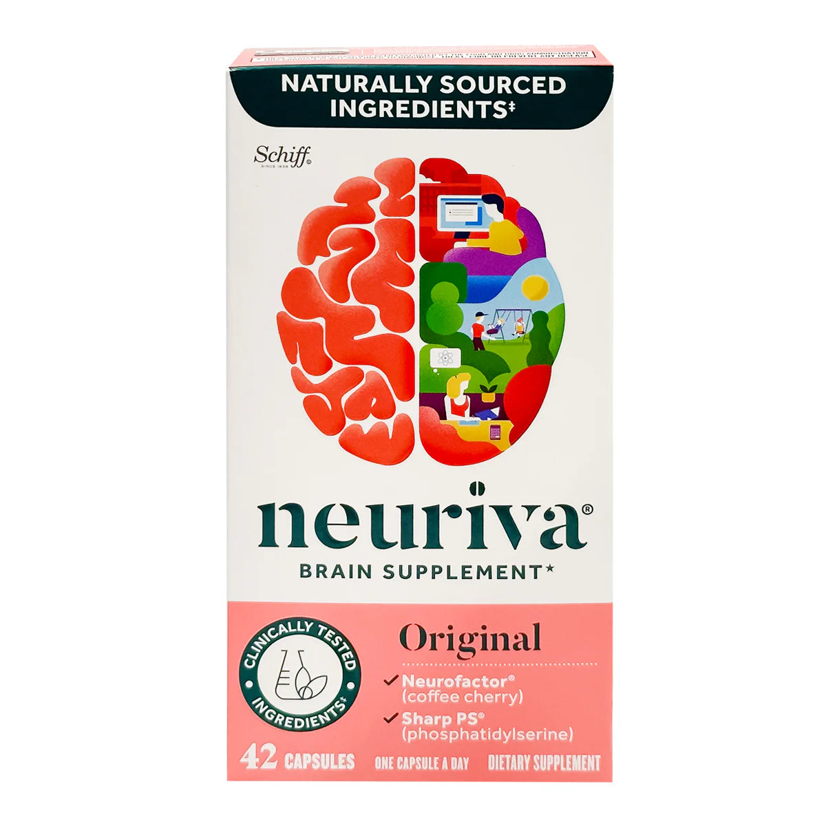NEURIVA Brain Supplement Original, 42 Capsules